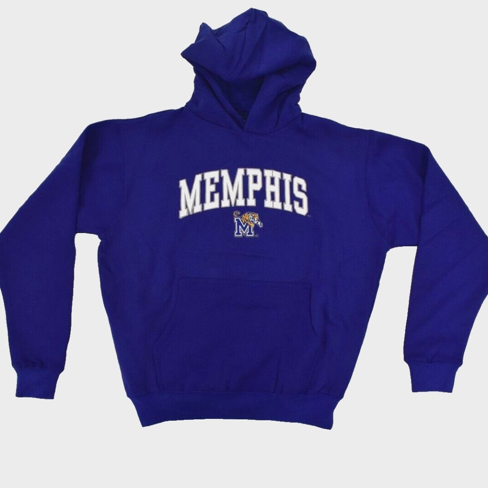 Old Varsity Brand Youth Boys Memphis Tigers Embroidered Hoodie New With Tags